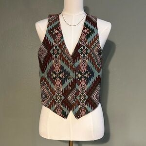 90’s Roper Multicolor Geometric Patterned Vest